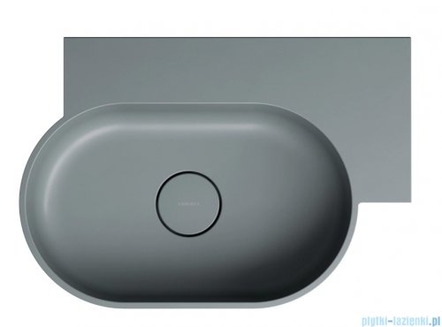 Omnires Ovo M+ umywalka nablatowa/wisząca prawa 55x38 cm ash grey mat OVO555UWPAG