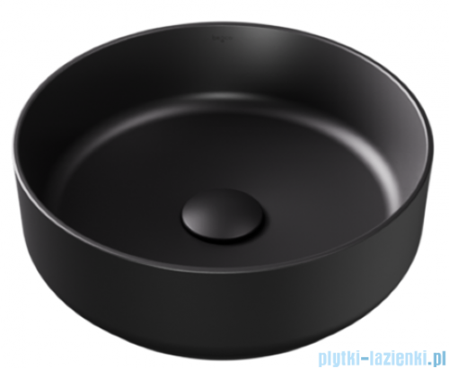Besco Clea Cera-Line Black Matt umywalka nablatowa czarna ø 34,5 cm czarny matt  UNCM-35-CLC