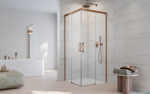 Radaway Idea Kdd Brushed Copper kabina 80x120cm szczotkowana miedź 387061-93-01L/387064-93-01R