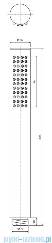 Omnires Microphone słuchawka prysznicowa 1-funkcyjna złota MICROPHONEX-RGL