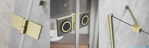 Radaway Essenza Brushed Gold PND II parawan nawannowy 100cm lewy szczotkowane złoto/przejrzyste 110002100-99-01L