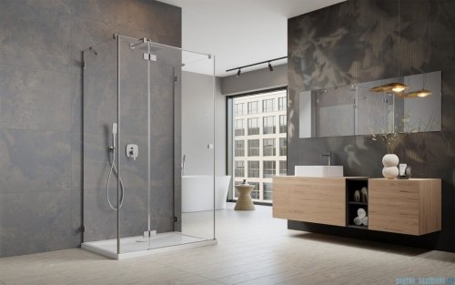 Radaway Essenza Pro Brushed Nickel Kdj+S kabina 80x110x80cm lewa szczotkowany nikiel 10097311-91-01L/10098080-01-01/10098080-01-01