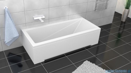 Besco Modern 120x70cm wanna prostokątna + obudowa + syfon #WAM-120-MO/#OAM-120-MO/19975