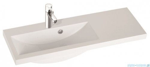 Marmorin umywalka nablatowa Talia 90L, 90 cm lewa bez otworu biała 270090722010