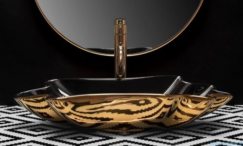 Rea Umywalka REA Sea Infinity Gold/Black + Korek REA-U3402