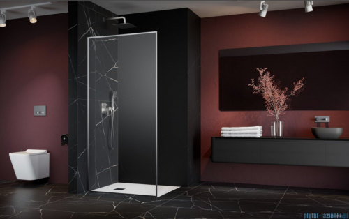 Radaway Modo F SL Brushed Nickel II kabina Walk-in 110x201,6cm lewa Szczotkowany Nikiel szkło przejrzyste 10419114-91-01L