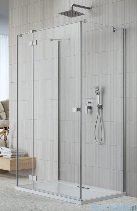 Radaway Essenza Brushed Nickel Kdj+S kabina 80x90x80cm lewa szczotkowany nikiel 1384051-01-01/1385020-91-01L/1384051-01-01