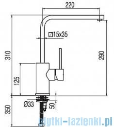 Tres Top-Tres Bateria zlewozmywakowa stojąca kolor chrom 162435