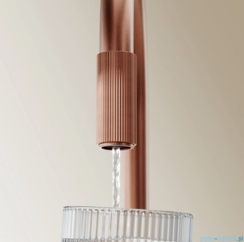 Omnires Switch bateria kuchenna z wyciąganą wylewką do podłączenia zestawu filtrującego miedź szczotkowana SW9059CPB