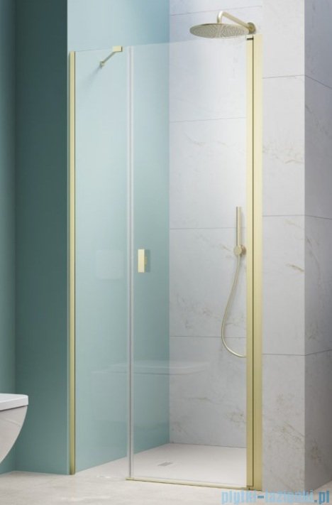 Radaway Nes Brushed Light Gold Dws Drzwi wnękowe 140cm prawe szczotkowane jasne złoto szkło przejrzyste 10028140-98-01R