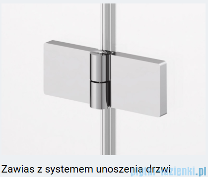 Ronal ANNEA AN13 Drzwi jednoczęściowe ze ścianką stałą w linii 90x200cm lewe miedź szczotkowana AN13G09002707
