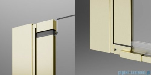 Radaway Nes Brushed Light Gold DWSB Drzwi wnękowe 90cm W1 prawe szczotkowane jasne złoto szkło przejrzyste 10044650-98-01R/10045250-01-01
