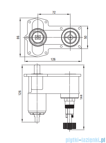 Deante Blur Zestaw prysznicowy podtynkowy z BOXem mieszaczowym chrom BXYZ0QLM