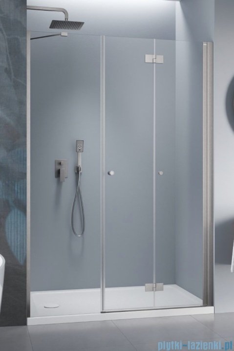 Radaway Nes Brushed Nickel DWSB drzwi wnękowe 120cm W4 prawe szczotkowany nikiel szkło przejrzyste 10044650-91-01R/10045550-01-01