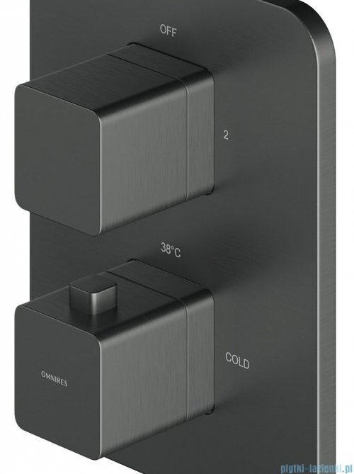 Omnires Parma bateria wannowa podtynkowa termostatyczna grafit PM7436GR