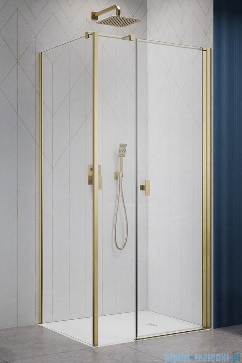 Radaway Nes Kds I Brushed Gold kabina 100x70cm prawa szczotkowane złoto 10023100-99-01R/10043070-99-01