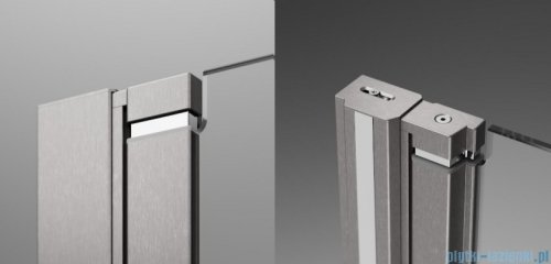 Radaway Nes Brushed Nickel DWSB drzwi wnękowe 130cm W2 lewe szczotkowany nikiel szkło przejrzyste 10044950-91-01L/10045350-01-01