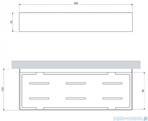 Omnires Uni koszyk prysznicowy 30x11 cm biały mat UN10335WM