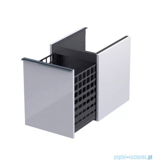 Oristo Etna szafka niska z koszem 40x50x45cm Biały połysk OR52-SN1S-40-1