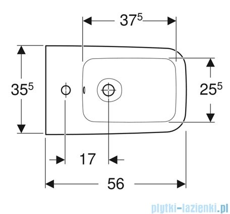 Geberit iCon Square bidet stojący biały KeraTect 231950600