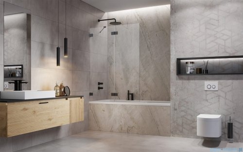 Radaway Essenza Pro Brushed GunMetal Pnd II parawan nawannowy 120cm lewy szczotkowany grafit 10102120-92-01L 