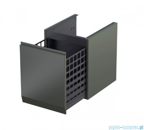 Oristo Brylant szafka niska z koszem 40x50x45cm oliwkowy mat OR36-SN1S-40-17-V3