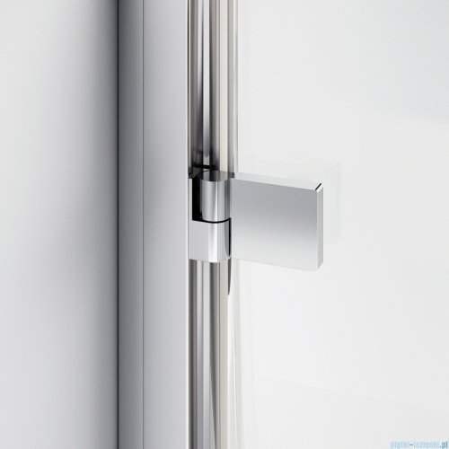 Ronal ANNEA AN13 Drzwi jednoczęściowe ze ścianką stałą w linii 100x200cm lewe srebrny połysk AN13G10005007