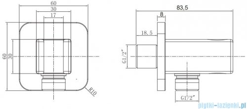 Omnires Parma system bidetowy podtynkowy chrom SYSPMBI1CR