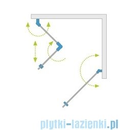 Radaway Nes Brushed Gold KDD B / KDD I kabina 100x100cm lewa szczotkowane złoto przejrzyste 10024100-99-01L/10015100-99-01R