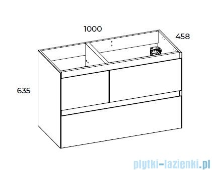Elita Split szafka podumywalkowa 100x63x46cm biały mat 168160