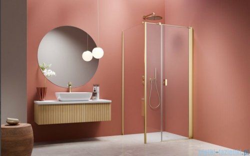 Radaway Nes 6 Kds I Brushed Light Gold kabina 140x70cm prawa szczotkowane jasne złoto 10023140-98-01R/10043070-98-01