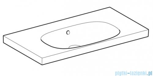 Geberit Acanto Umywalka ścienna bez otworu na baterię 90x48 cm 500.624.01.2