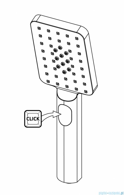 Deante Blur Słuchawka prysznicowa 3-funkcyjna nero NGA_N51S