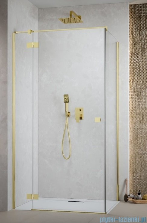 Radaway Essenza 8 Gold Kdj kabina 80x110cm lewa złoty połysk/szkło przejrzyste 10480512-01-01L/10470237-09-01L/10113110-01-01