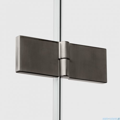 New Trendy Nesta Gunmetal Brushed kabina 110x70x200 cm prawa wspornik równoległy grafit szczotkowany/szkło przejrzyste K-4744