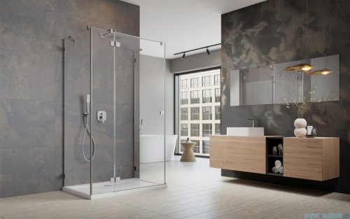 Radaway Essenza Pro Brushed Nickel Kdj+S kabina 75x120x75cm lewa szczotkowany nikiel 10097312-91-01L/10098075-01-01/10098075-01-01