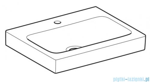 Geberit iCon Umywalka ścienna z otworem na baterię bez przelewu 60x48 cm 124062000