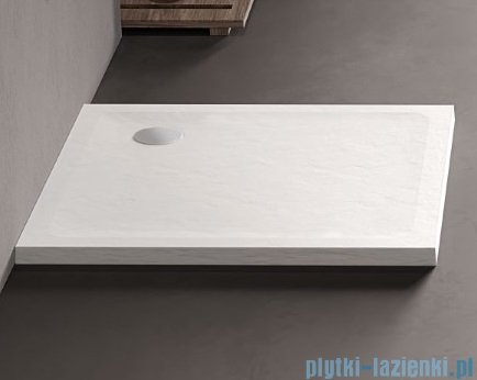 New Trendy Mild Stone Brodzik akrylowy kwadratowy 90x90x4,5 cm biały B-0542