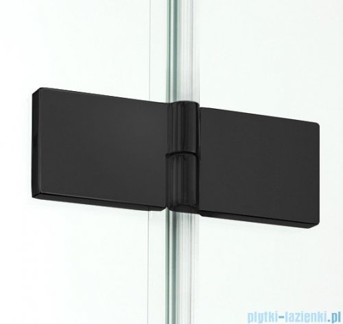 New Trendy New Renoma Black drzwi wnękowe 80x195 cm przejrzyste lewe D-0193A