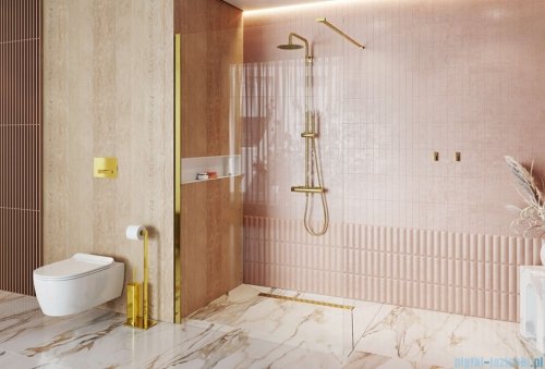 Excellent Vidoq Walk-in ścianka prysznicowa prosta 90x200 cm, złoto szczotkowane KAEX.1506.900.LP.GB