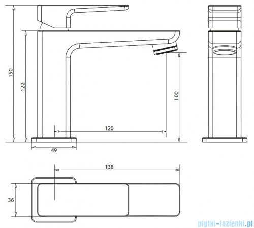 Omnires Parma bateria umywalkowa sztorcowa chrom PM7410CR