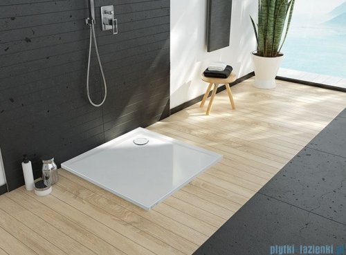 Sanplast Space Mineral B-M/SPACE brodzik kwadratowy z powłoką 100x100x1,5 cm biały 645-290-0041-01-002