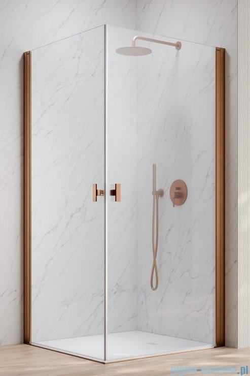 Radaway Nes Kdd I Brushed Copper kabina 100x80cm szczotkowana miedź 10021100-93-01L/10021080-93-01R