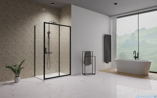 Radaway Premium Pro Black Kdj kabina 150x100cm prawa czarny mat/szkło przejrzyste 1015150-54-01R/1016100-54-01
