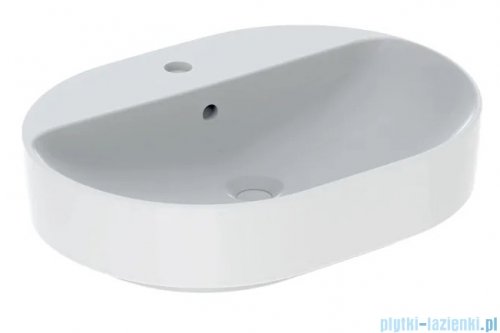 Geberit VariForm Umywalka owalna z półką, z przelewem 60x45cm KeraTect 500.777.00.2