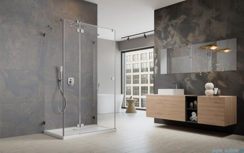 Radaway Essenza Pro Brushed Nickel Kdj+S kabina 90x110x90cm lewa szczotkowany nikiel 10097311-91-01L/10098090-01-01/10098090-01-01