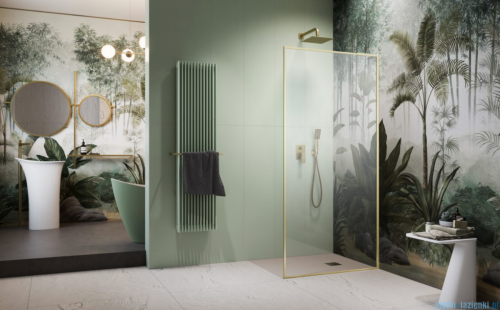 Radaway Modo F SL Brushed Gold II kabina Walk-in 75x201,6cm prawa Szczotkowane Złoto szkło przejrzyste 10419075-99-01R