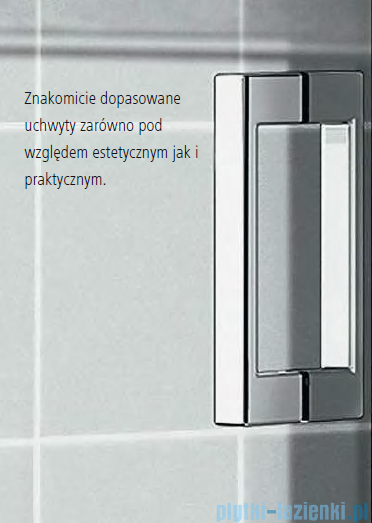Kermi Cada XS drzwi przesuwne 2-częściowe z polem stałym prawe 125 cm CKG2R12520VPK