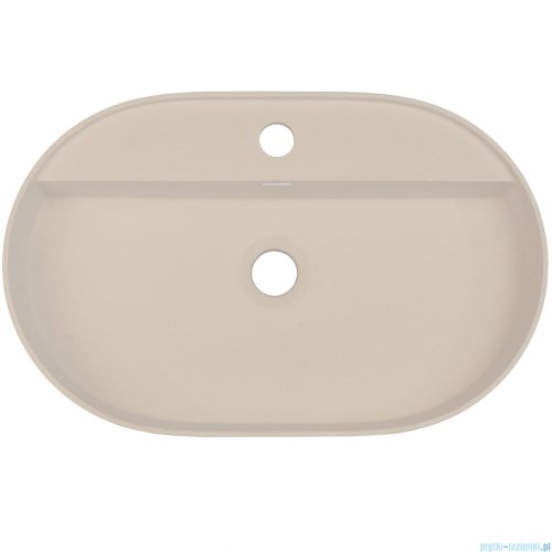 Deante SILIA Umywalka granitowa nablatowa z wyspą na baterię 55x35 cm beż CQS_5U6B