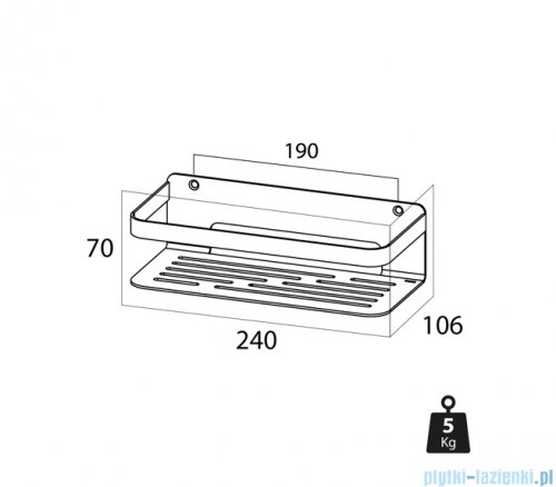 Tiger Caddy Koszyk prysznicowy biały 24 cm 800130